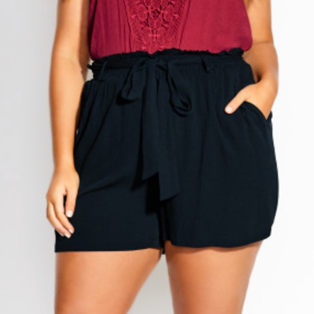 City Chic black short. Size 24